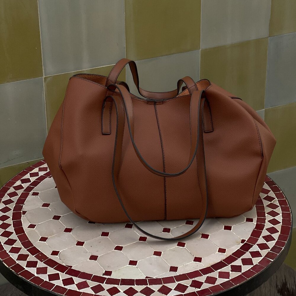 Vegan Leather Brown Tote – Jen + Co